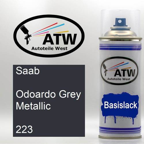 Saab, Odoardo Grey Metallic, 223: 400ml Sprühdose, von ATW Autoteile West.